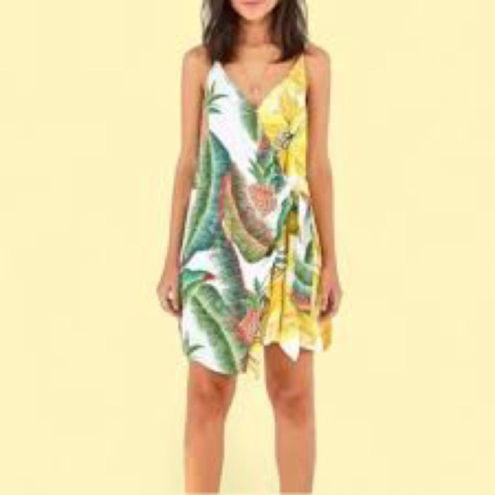 FARM Rio Vibrant Leafy Mini Dress